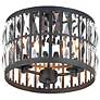 1_Madeline 3-Light 12.5" Wide Black Flush Mount Light
