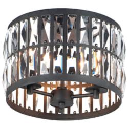 Madeline 3-Light 12.5" Wide Black Flush Mount Light