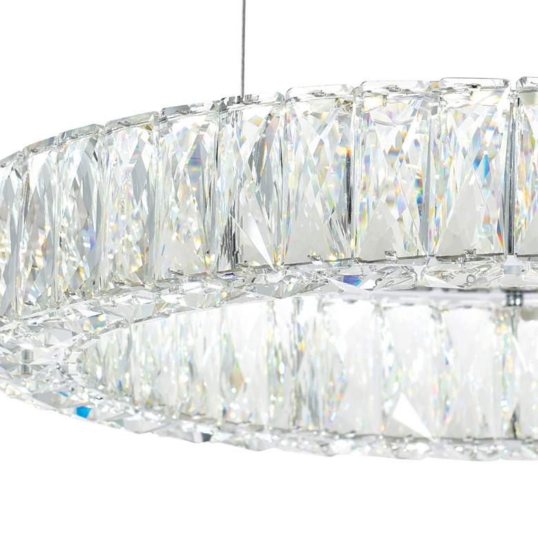 Image 4 Madeline 32" Wide Chrome 2-Tier LED Chandelier more views