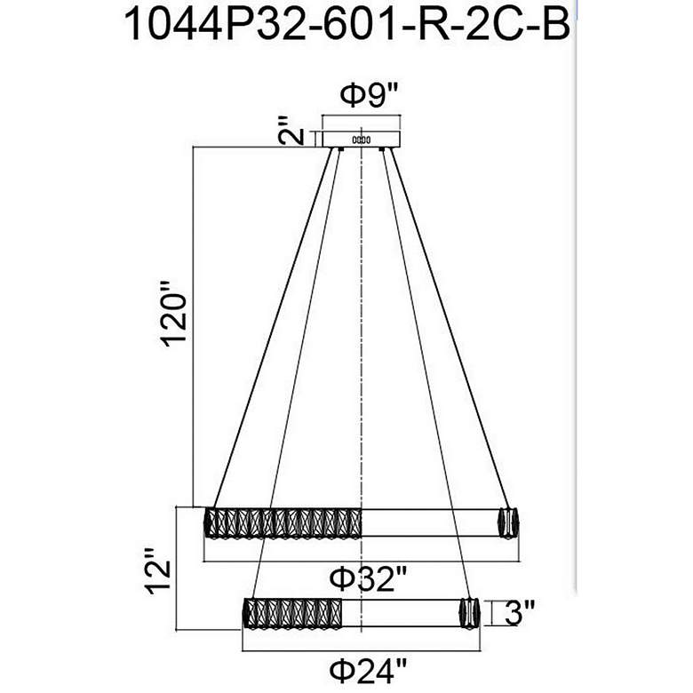 Image 6 Madeline 32" Wide Chrome 2-Tier LED Chandelier more views
