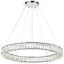 1_Madeline 32" Wide Chrome LED Ring Chandelier