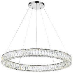 Madeline 32" Wide Chrome LED Ring Chandelier
