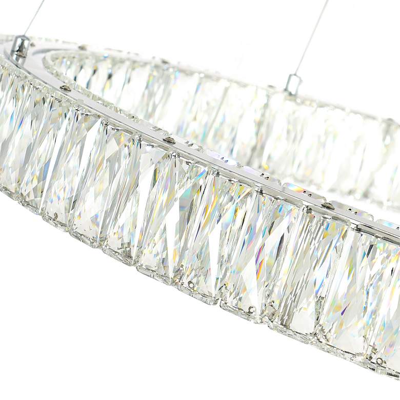 Image 3 Madeline 32" Wide Chrome LED Ring Chandelier more views
