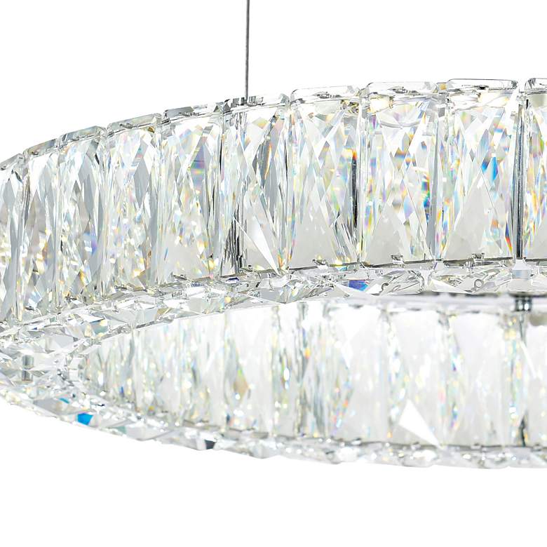 Image 4 Madeline 32" Wide Chrome LED Ring Chandelier more views