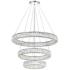 Madeline 32"W Chrome LED Three-Tier Crystal Ring Chandelier