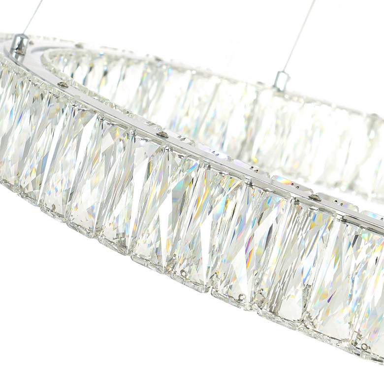 Image 2 Madeline 32"W Chrome LED Three-Tier Crystal Ring Chandelier more views