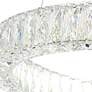 4_Madeline 32"W Chrome LED Three-Tier Crystal Ring Chandelier more views