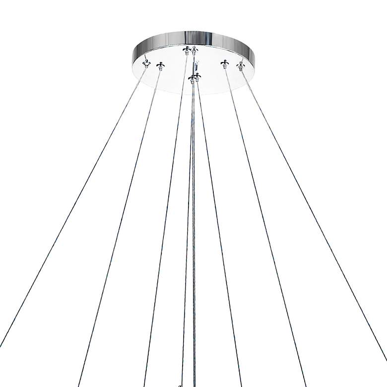 Image 5 Madeline 32"W Chrome LED Three-Tier Crystal Ring Chandelier more views