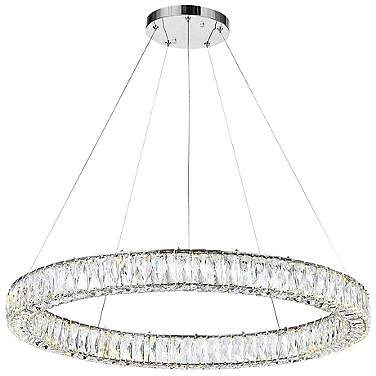 Madeline 32" Wide Chrome LED Ring Chandelier