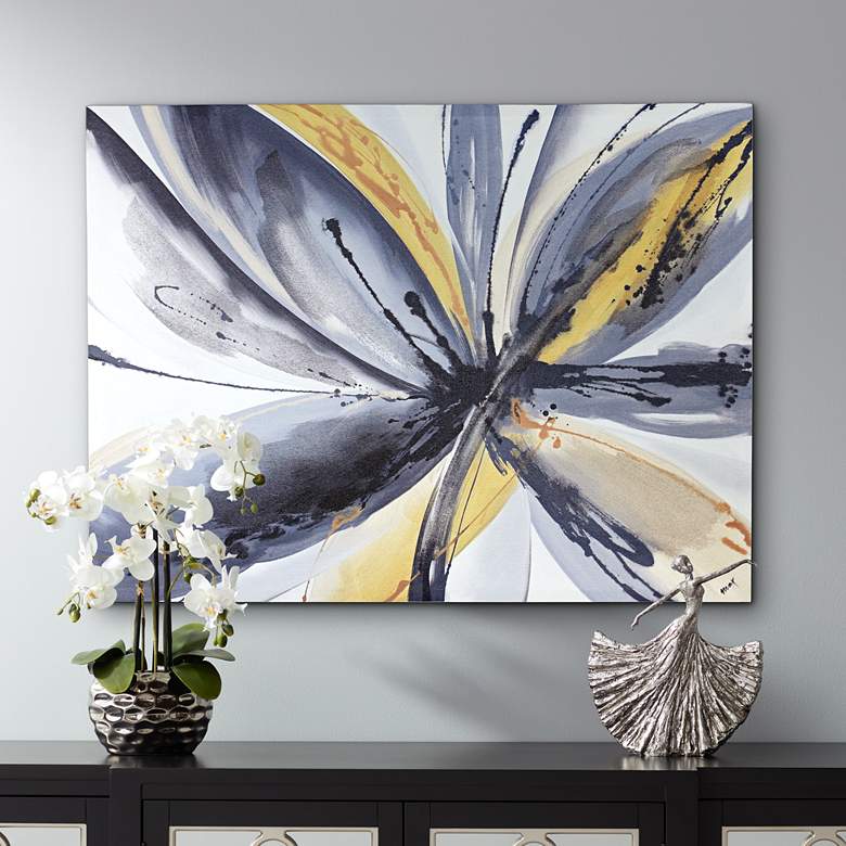 Image 1 Madeline 40 inch Wide Abstract Floral Canvas Wall Art