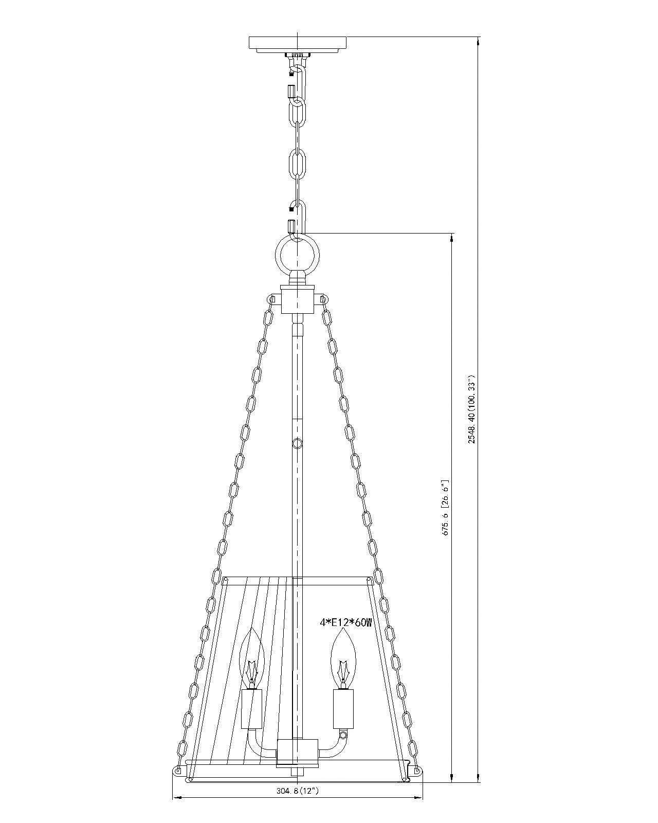 Image 6 Madeline by Z-Lite Matte Black 12 inch 4 Light Pendant more views