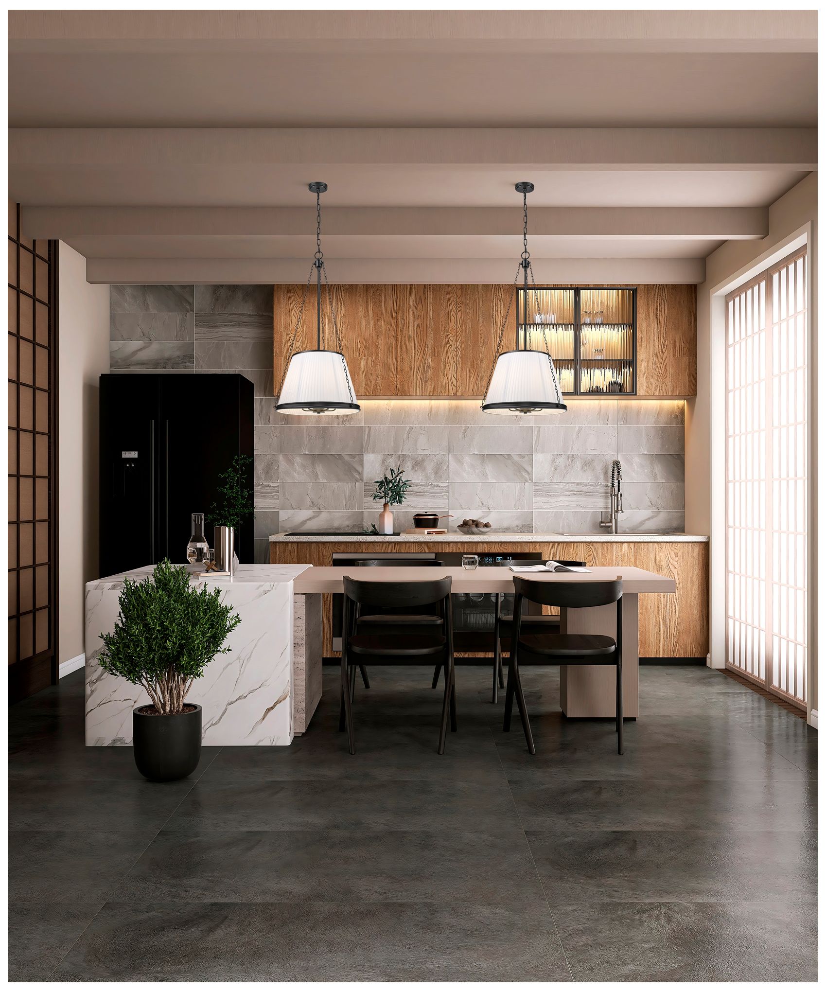 Image 7 Madeline by Z-Lite Matte Black 18 inch 5 Light Pendant more views