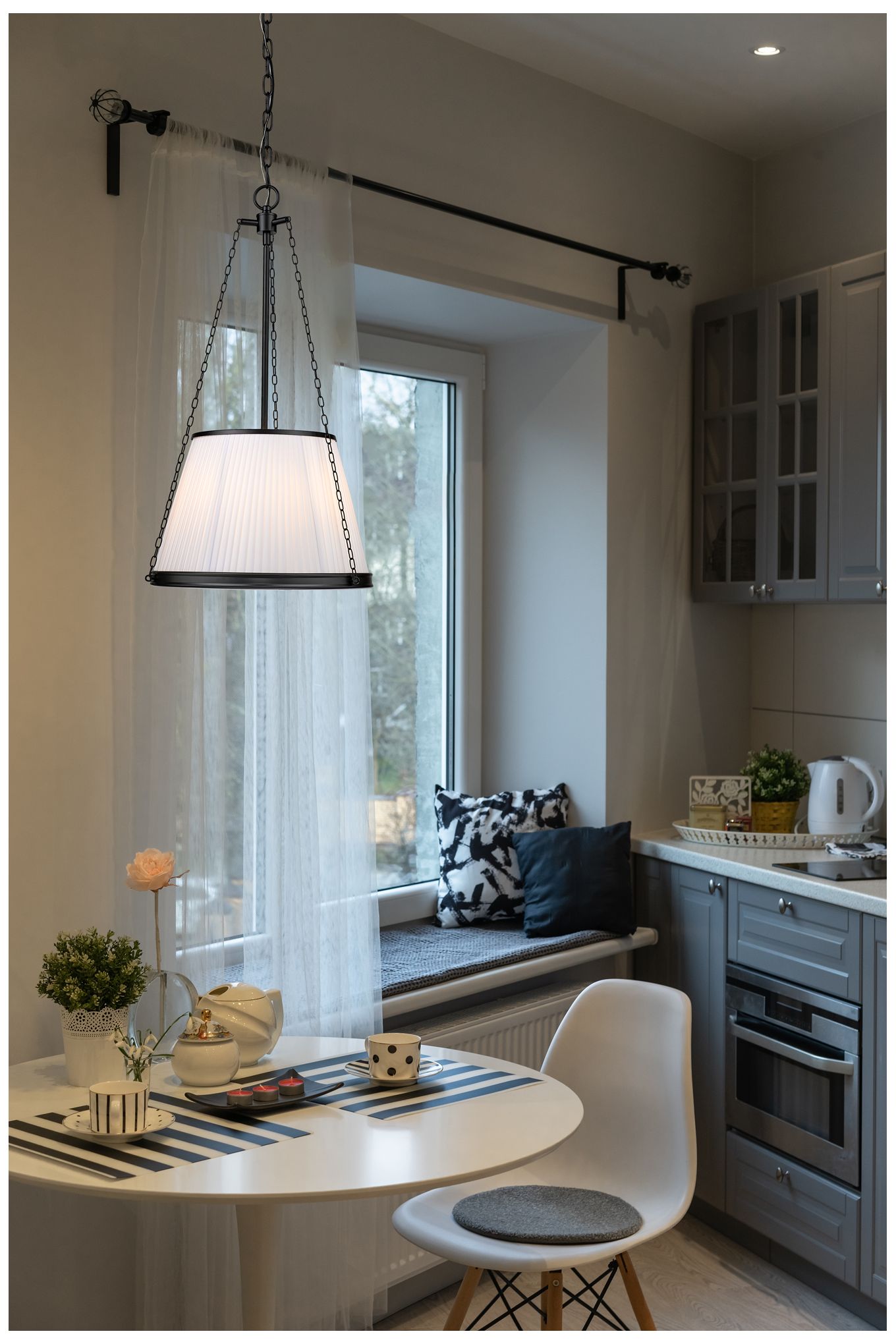 Madeline by Z-Lite Matte Black 18 inch 5 Light Pendant