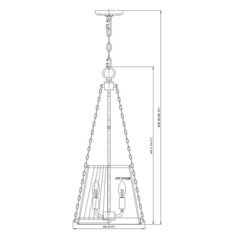 Image 6 Madeline by Z-Lite Modern Gold 12 inch 4 Light Pendant more views