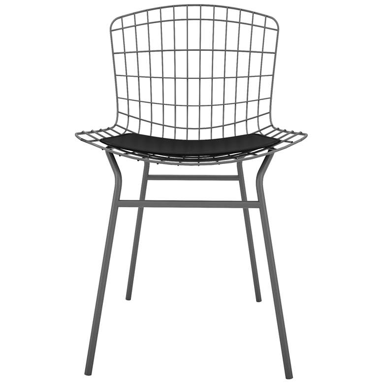 Image 5 Madeline Charcoal Grey and Black Dining Chair more views