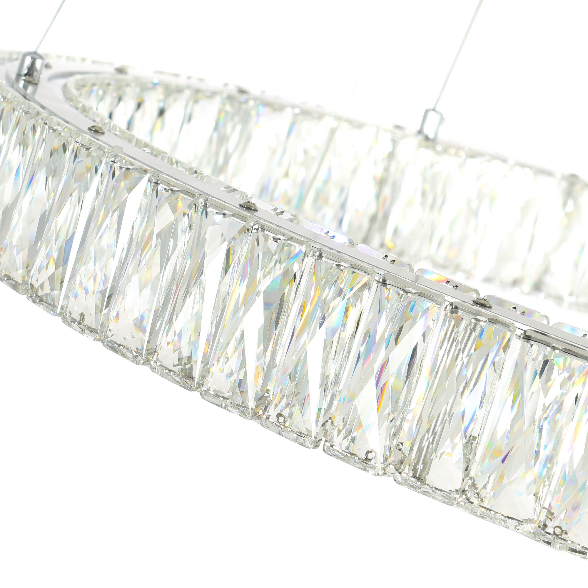Image 3 Madeline Integrated LED 32in Chrome Chandelier more views