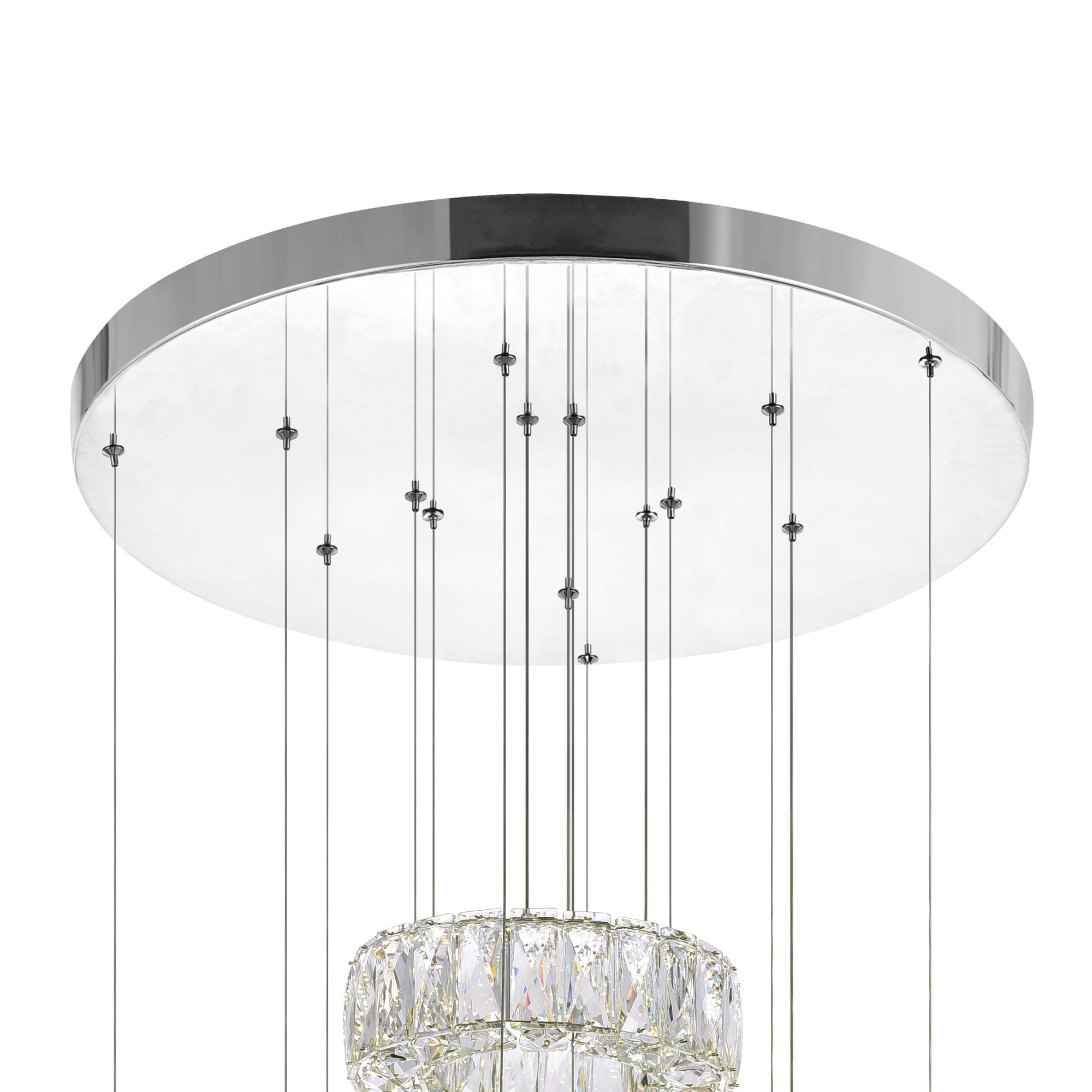 Image 5 Madeline Integrated LED 5 Ring Chrome Chandelier more views