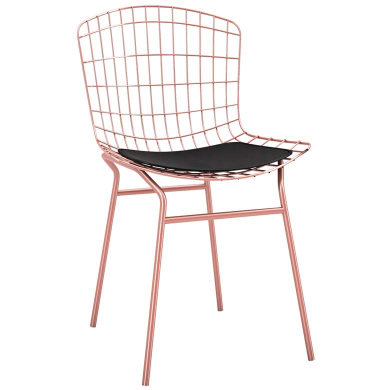Madeline Rose Pink Gold and Black Dining Chair