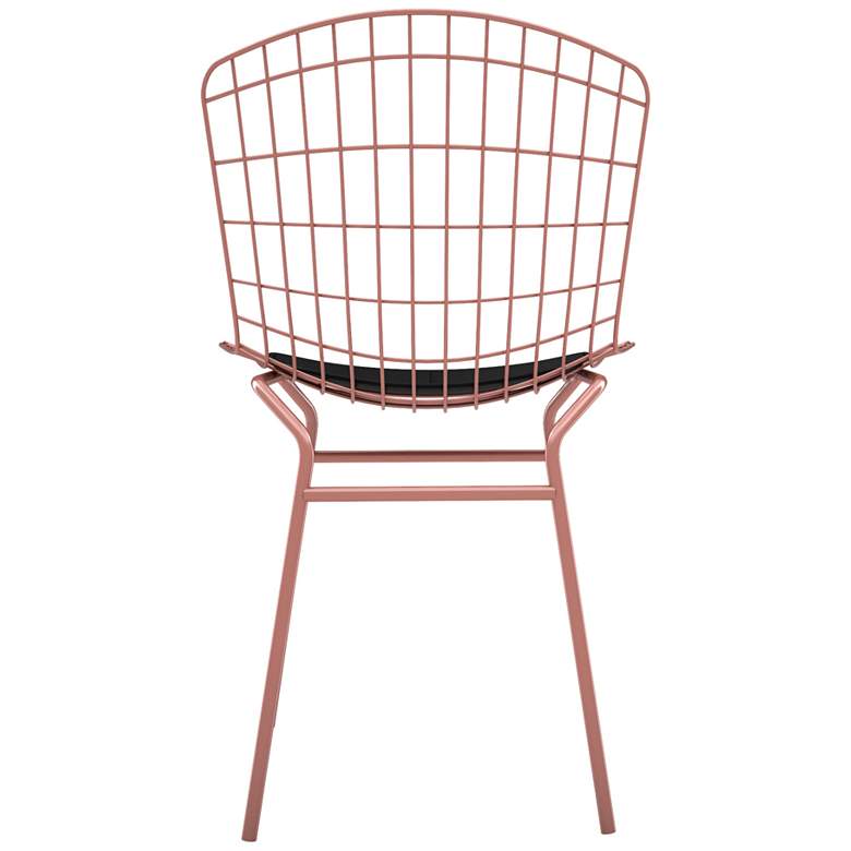 Madeline Rose Pink Gold and Black Dining Chair more views
