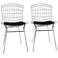 Madeline Silver and Black Dining Chair Set of 2