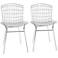 Madeline Silver and White Dining Chair Set of 2