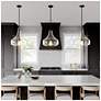 7_Madelynn 16" Wide Matte Black Pendant Light more views