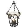 Madera 16 1/2" Wide Antique Black Iron Hand-Forged Pendant