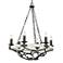 Madera 28 1/4" Wide Antique Black Iron Wagon Wheel Chandelier