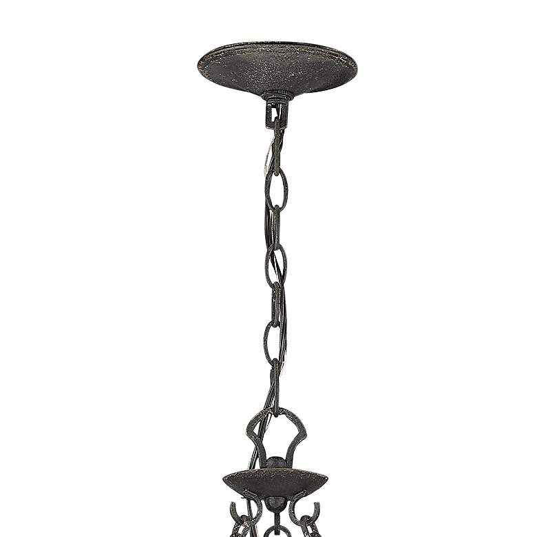 Image 4 Madera 28 1/4" Wide Antique Black Iron Wagon Wheel Chandelier more views