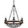 Madera 28 1/4" Wide Hand-Forged Iron Wagon Wheel Chandelier