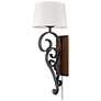 2_Madera 32 3/4" High Black Iron Plug-In Wall Sconce