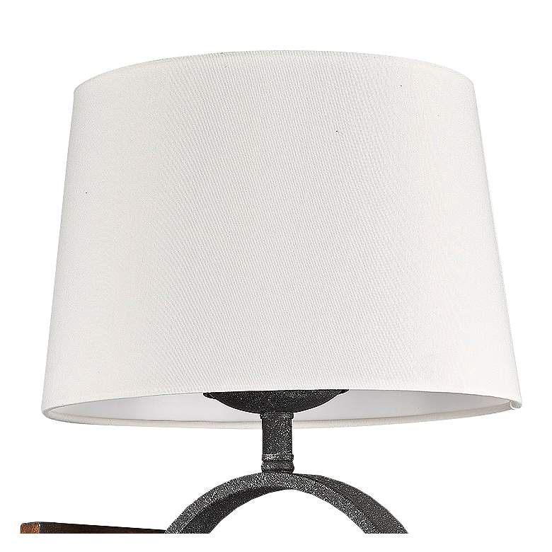 Image 3 Madera 32 3/4" High Black Iron Plug-In Wall Sconce more views