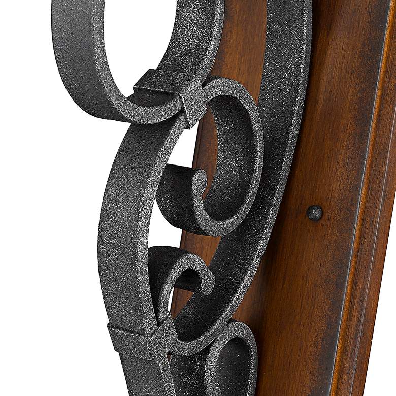 Image 4 Madera 32 3/4" High Black Iron Plug-In Wall Sconce more views