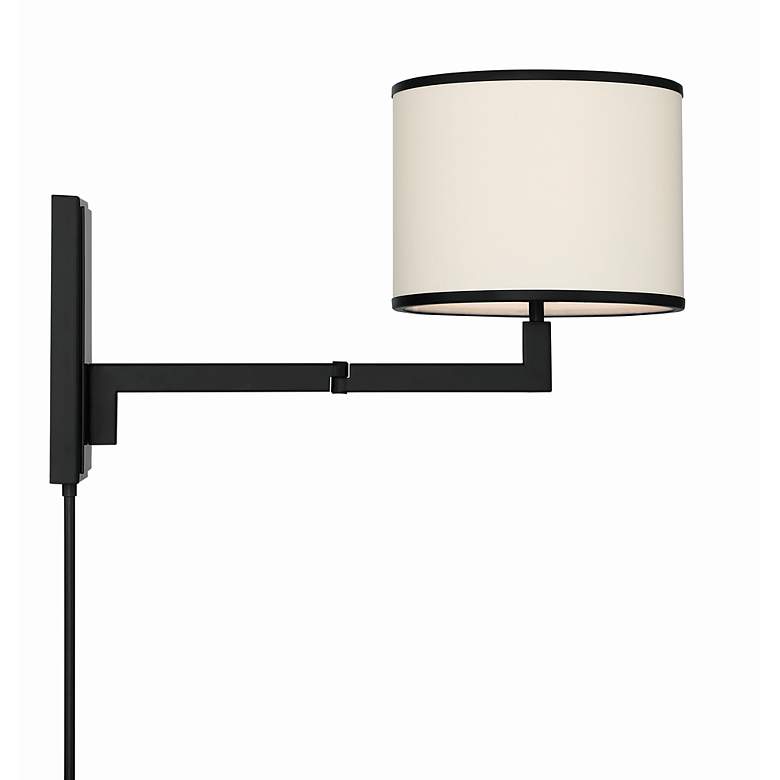 Image 4 Madision Matte Black Plug-In/Hardwire Swing Arm Wall Lamp more views