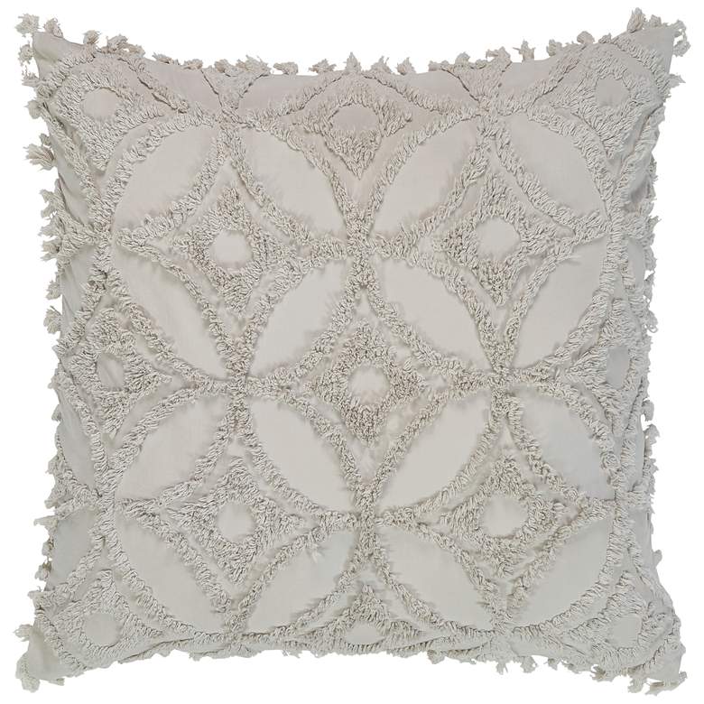 Image 1 Madision Natural Tufted Fabric 26" Square Euro Sham