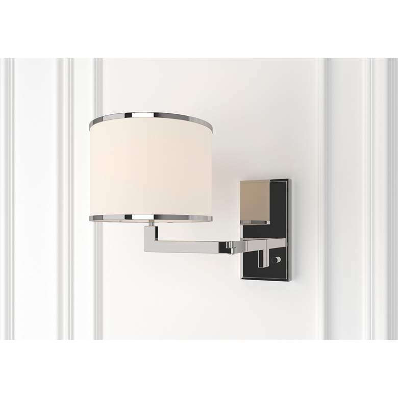 Image 2 Madision Nickel Plug-In/Hardwire Swing Arm Wall Lamp more views