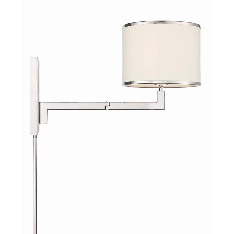 Image 5 Madision Nickel Plug-In/Hardwire Swing Arm Wall Lamp more views