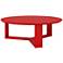Madison 1.0 Red Gloss Wood Round Accent Coffee Table