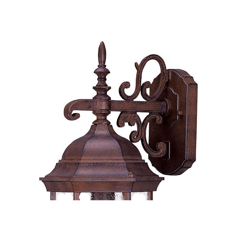 Image 2 Madison 1-Light Burled Walnut Wall Light With Seeded Glass more views
