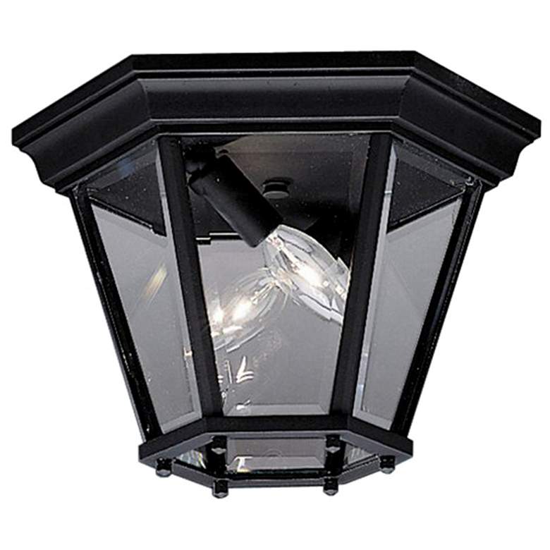 Image 1 Madison 10.75-in W Black Outdoor Flush-Mount Light