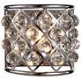 Madison 10 1/2" High Nickel Wall Sconce w/ Faceted Crystals