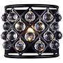 Madison 10 1/2"H Matte Black Wall Sconce w/ Faceted Crystals