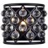 Madison 10 1/2"H Matte Black Wall Sconce w/ Faceted Crystals