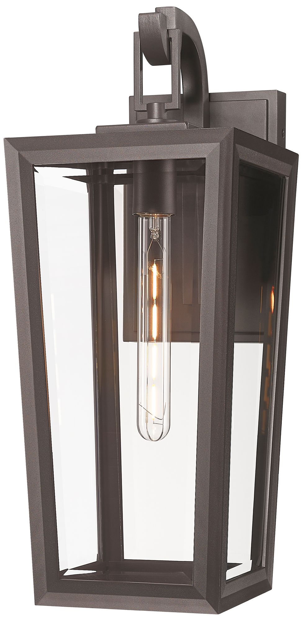 Madison 10" Bronze Coastal Outdoor Sconce With Clear Glass