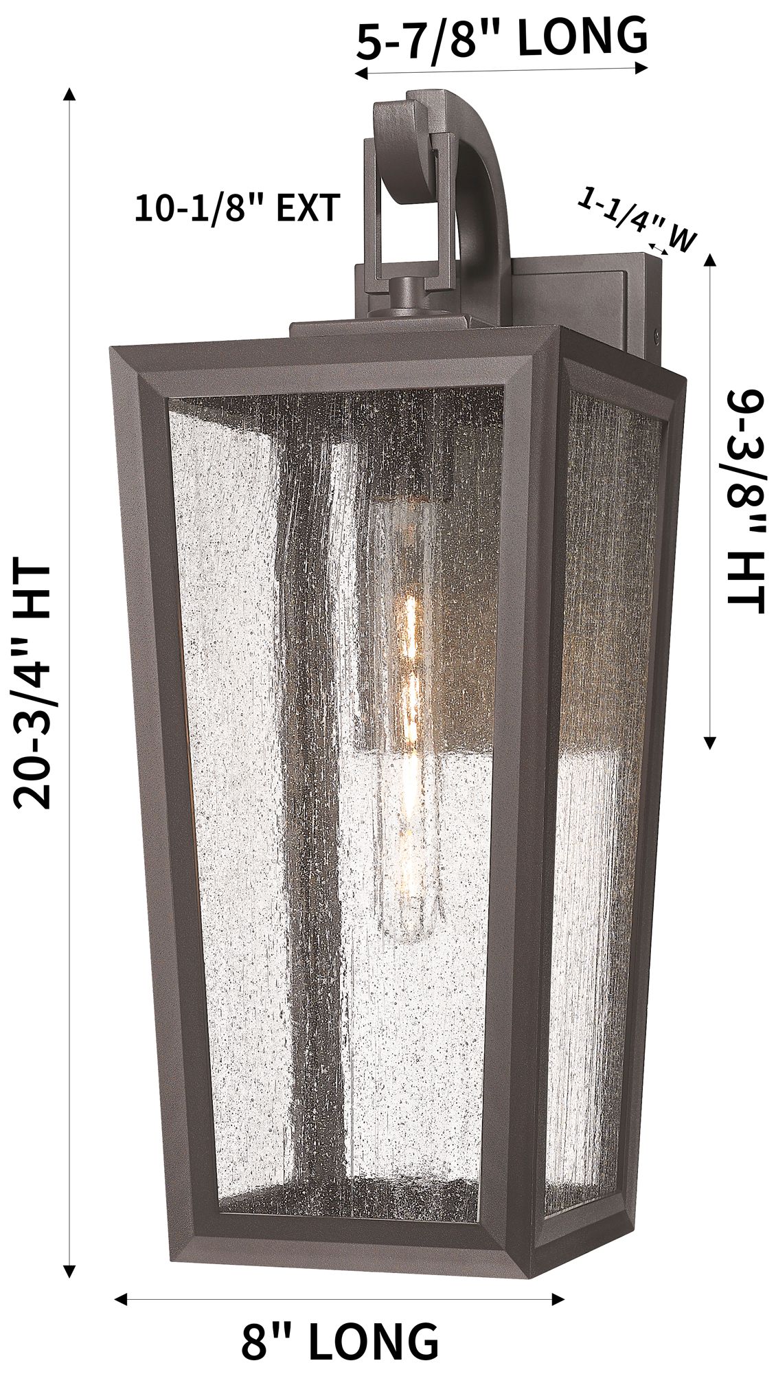 Image 5 Madison 10" Bronze Coastal Outdoor Sconce With Seeded Glass more views