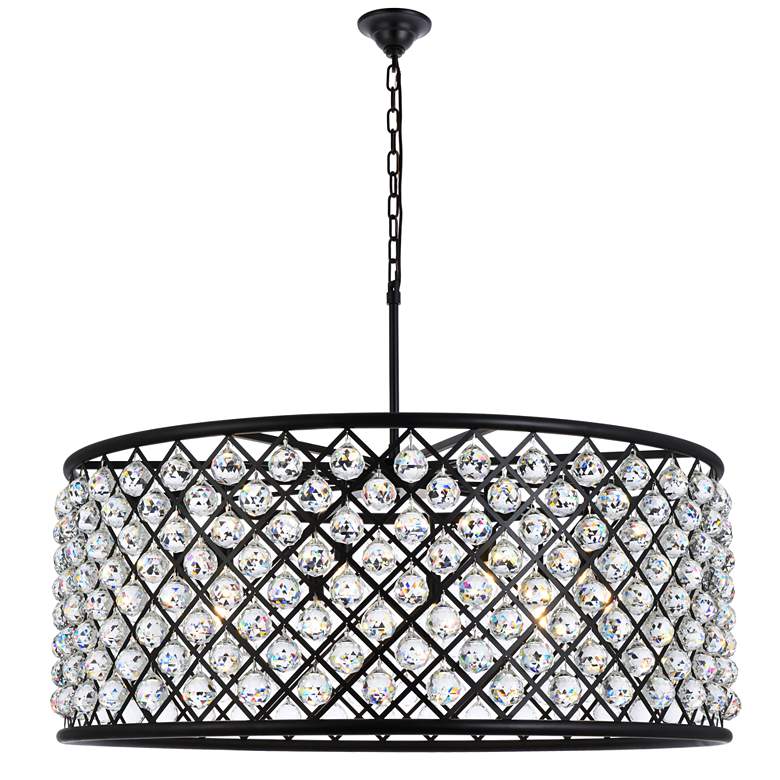 Image 1 Madison 10 Light Matte Black Chandelier Clear