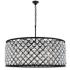 Madison 10 Light Matte Black Chandelier Clear