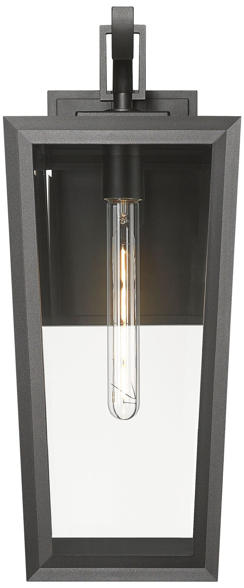 Image 2 Madison 10" Matte Black Coastal Outdoor Sconce With Clear Glass more views