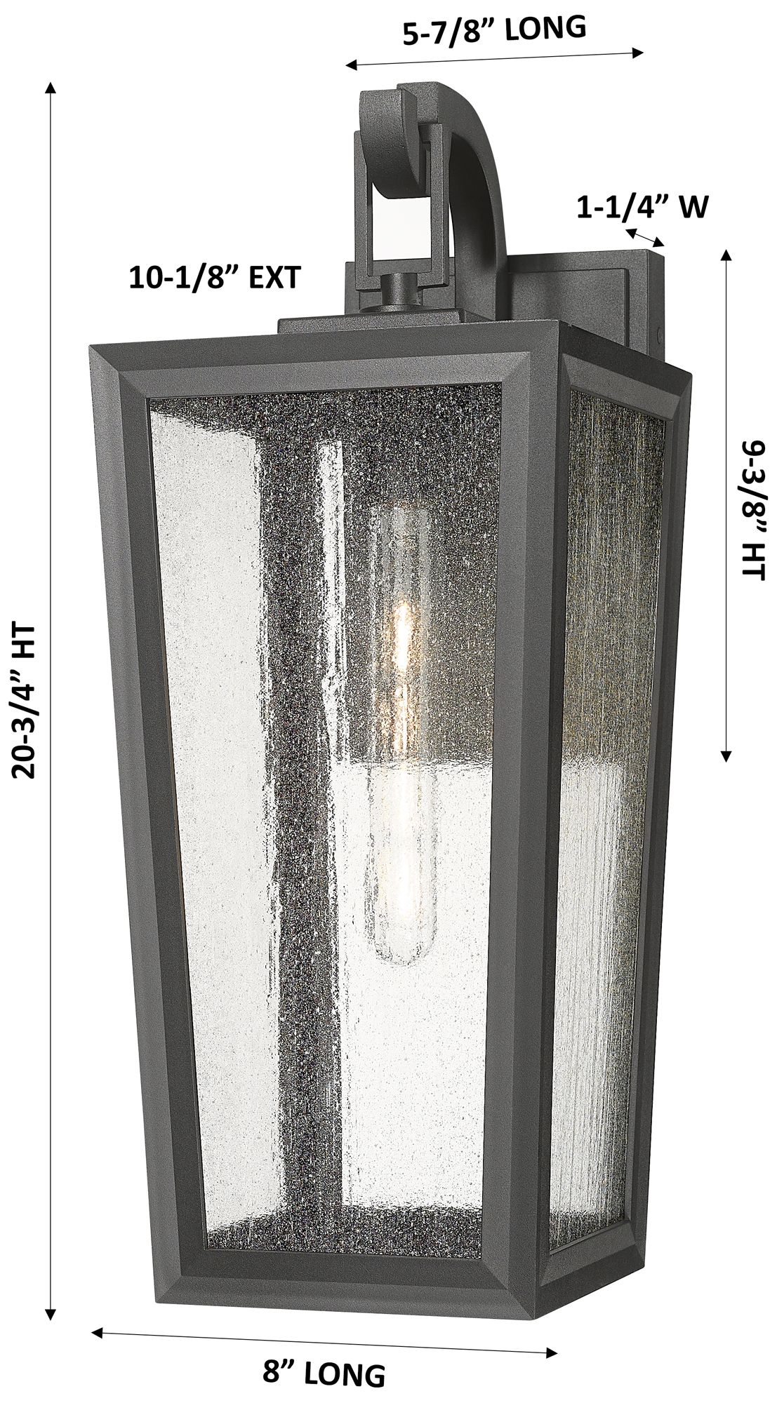 Image 5 Madison 10" Matte Black Coastal Outdoor Sconce With Seeded Glass more views