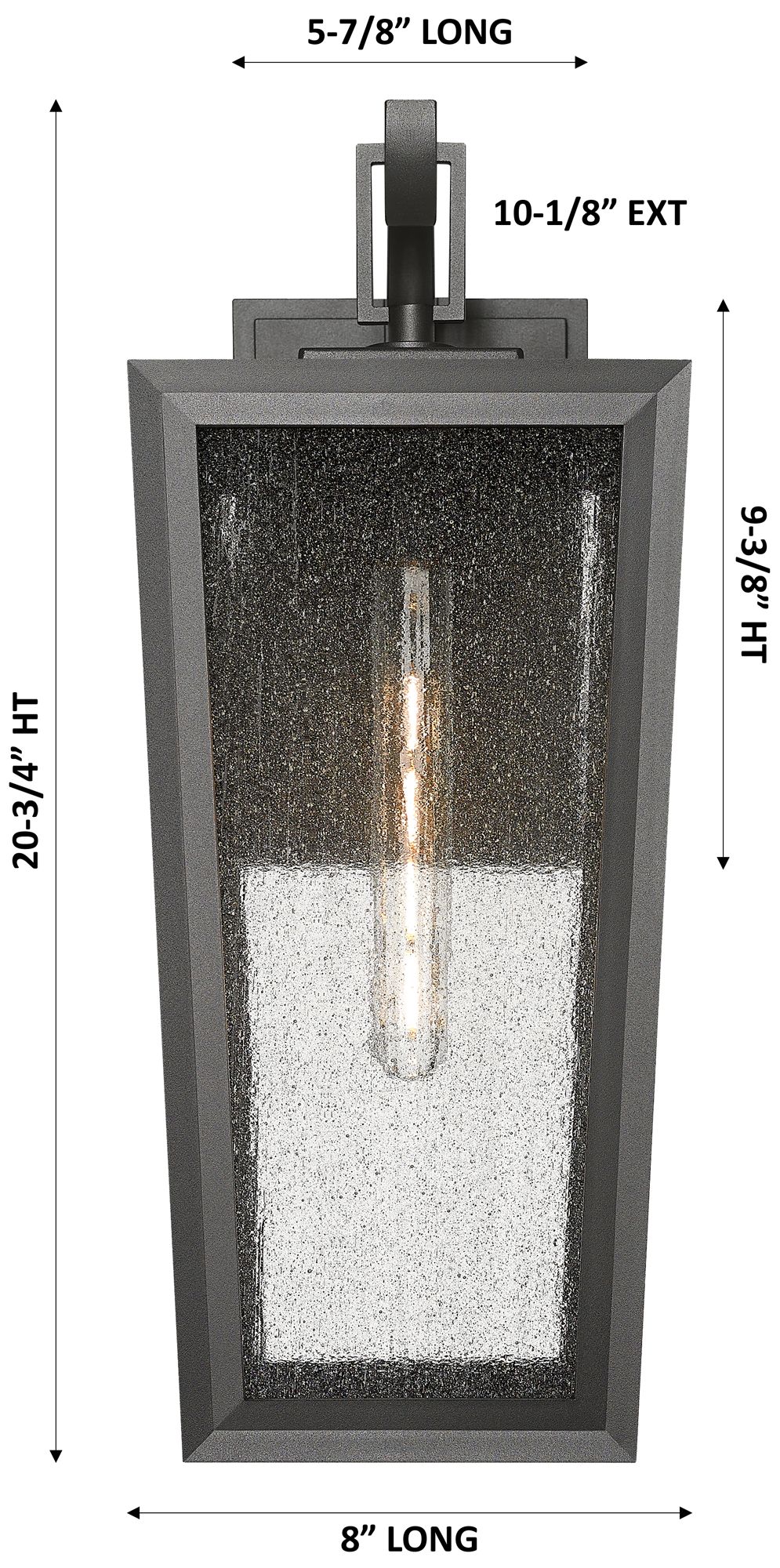 Image 6 Madison 10" Matte Black Coastal Outdoor Sconce With Seeded Glass more views